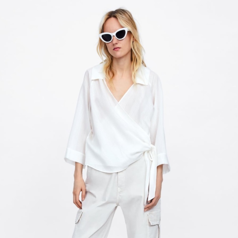 Zara wrap top